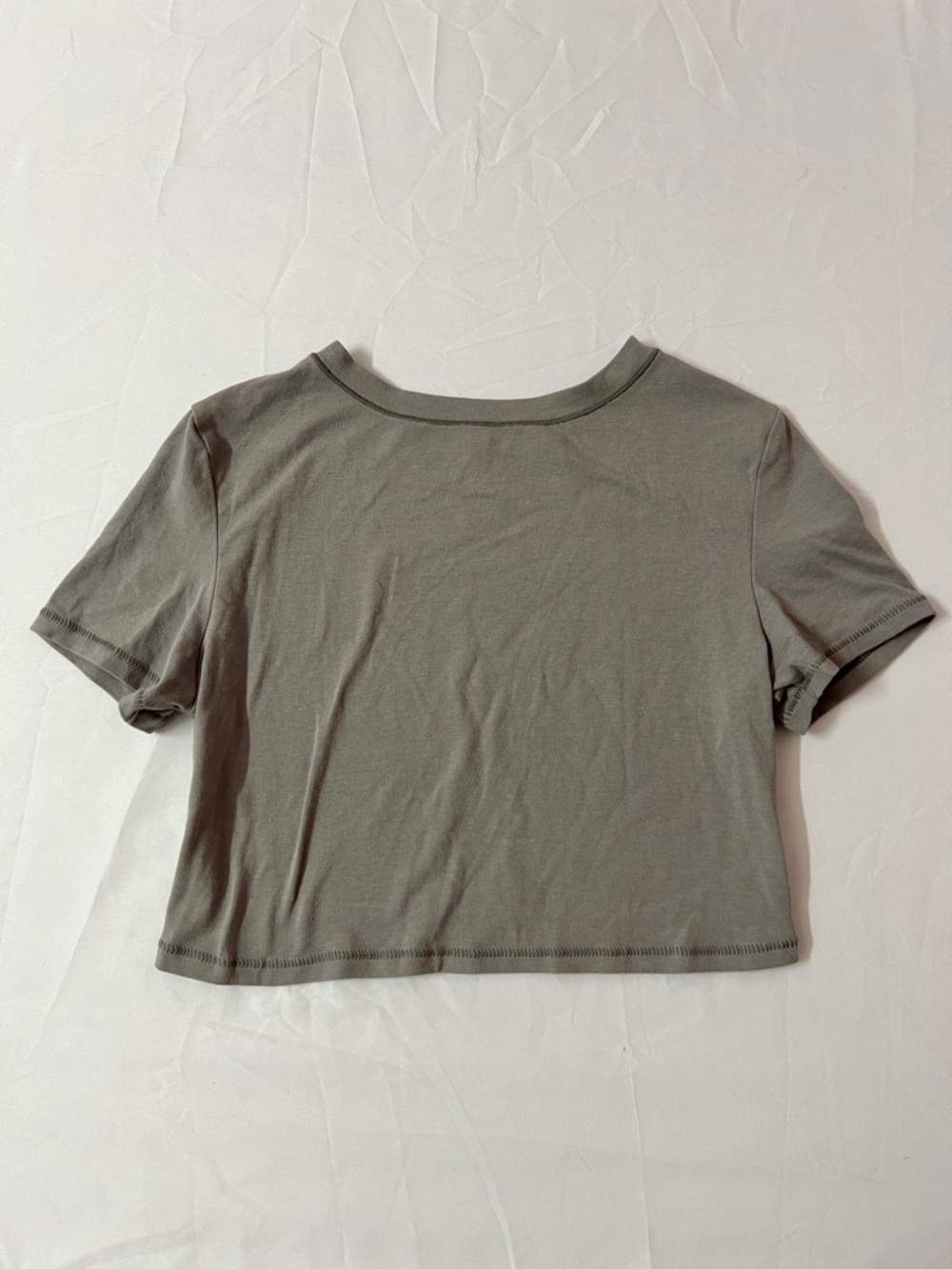 SKIMS Cotton Jersey Crew Neck Long Sleeve Top T-shirt Grey Smoke